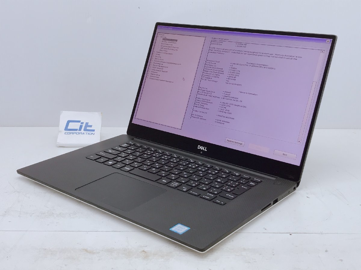 DELL Precision 5530 Core i7 8850H 2.6GHz 32GB SSD512GB 15.6 3840×2160 タッチパネル ジャンク扱い H12076_画像1