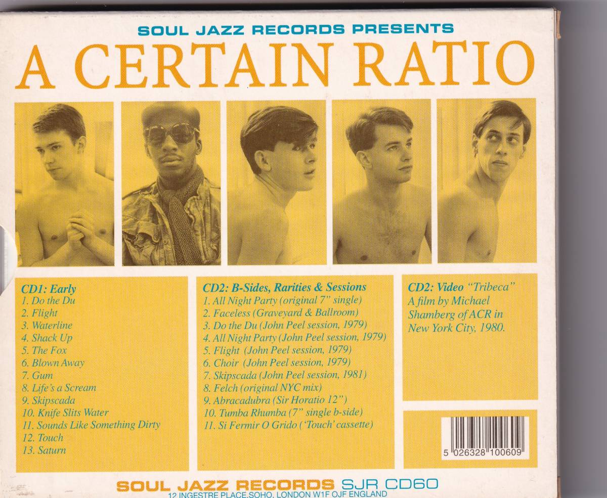 A Certain Ratio / Early / 2CD / Soul Jazz Records / SJR CD60 post punk ポスト・パンク　ニューウェイヴ new wave_画像2