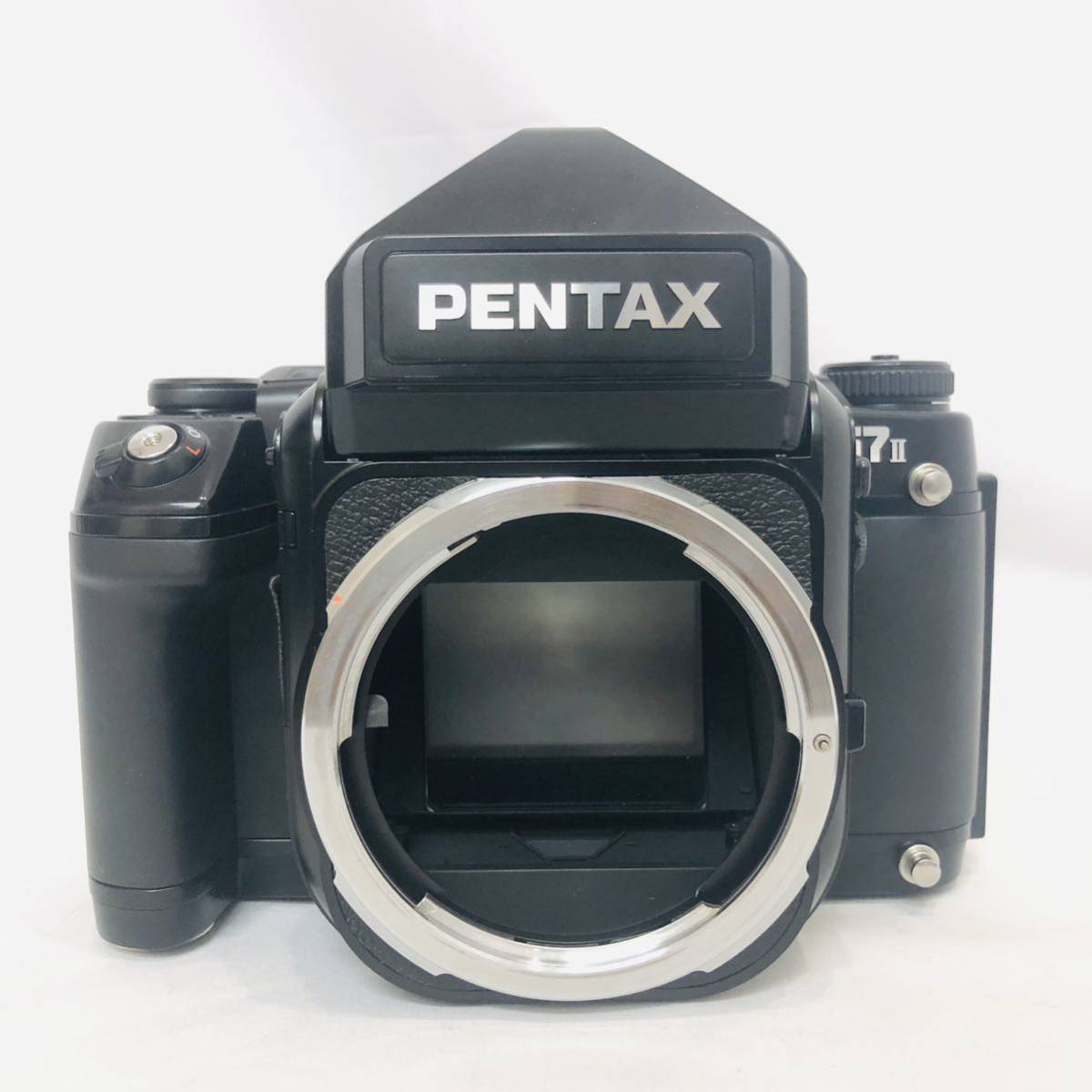 1円 極美品 ASAHI アサヒ PENTAX 67 II ペンタックス ボディ AEペンタプリズムファインダー 中判 フィルム カメラ 箱 バケペン ロクナナ_画像2