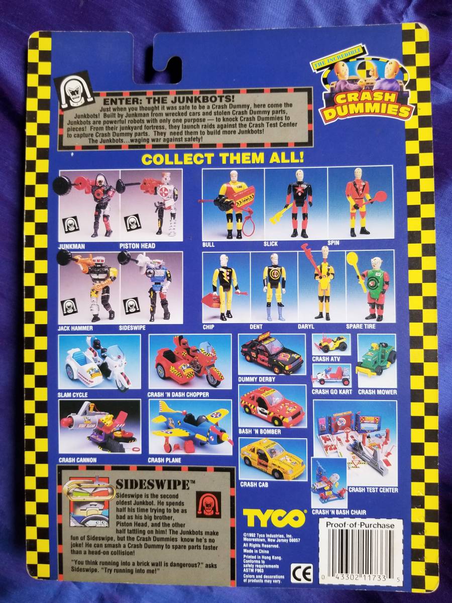 クラッシュ ダミー サイドスワイプ 海外版 ☆未開封☆ CRASH DUMMIES SIDESWIPE TYCO 検索用: ヨネザワ_画像2