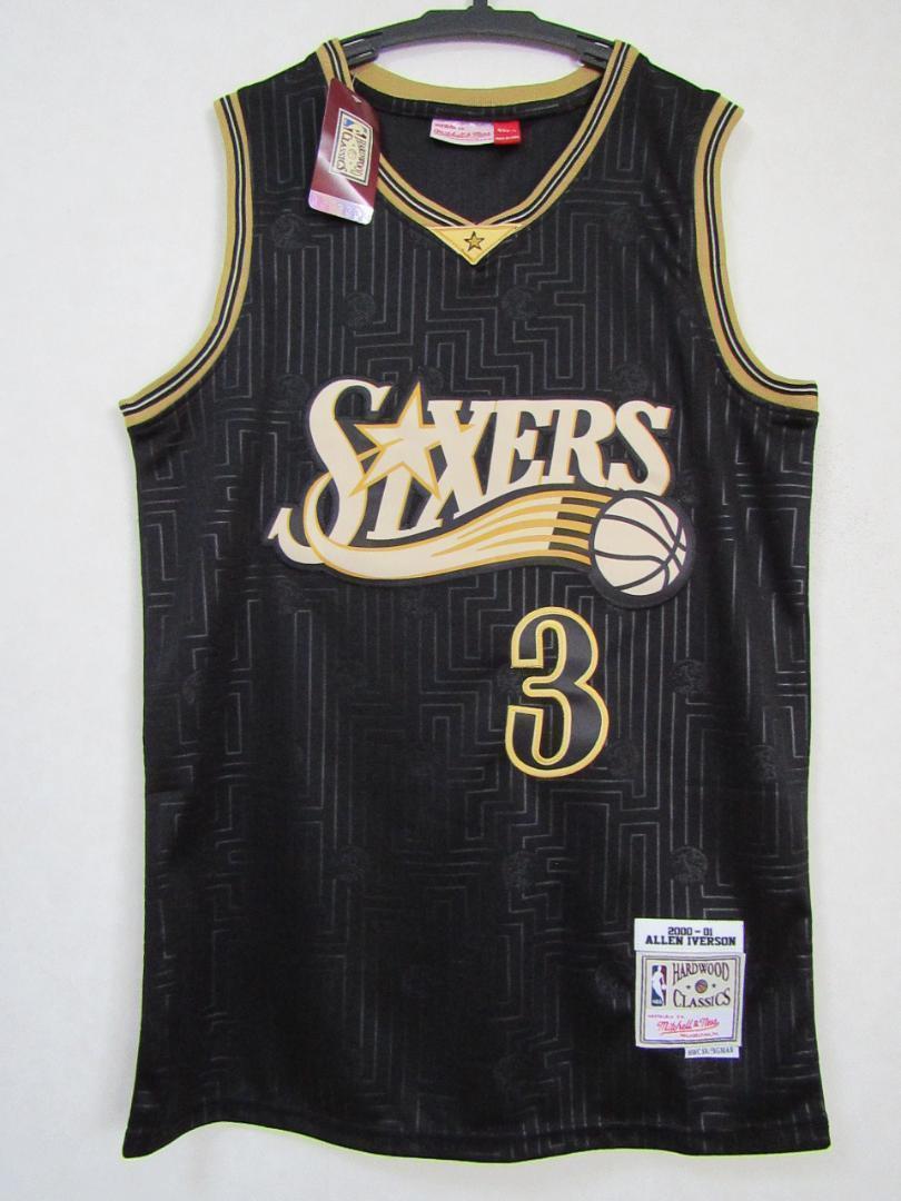 【未使用品】 NBA 76ers IVERSON #3 アレン・アイバーソン　セブンティ・シクサーズ ユニフォーム ゲームシャツ ジャージ　L