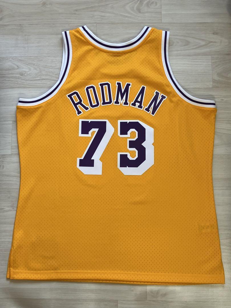 【美品】 NBA LAKERS RODMAN #73 デニス・ロッドマン Mitchell&Ness ミッチェルアンドネス ロサンゼルス・レイカーズ ユニフォーム