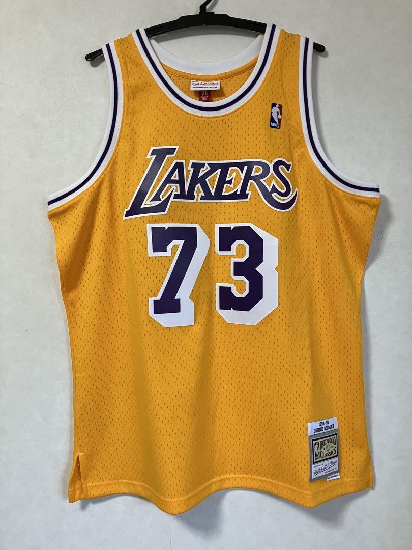 【美品】 NBA LAKERS RODMAN #73 デニス・ロッドマン Mitchell&Ness ミッチェルアンドネス ロサンゼルス・レイカーズ ユニフォーム