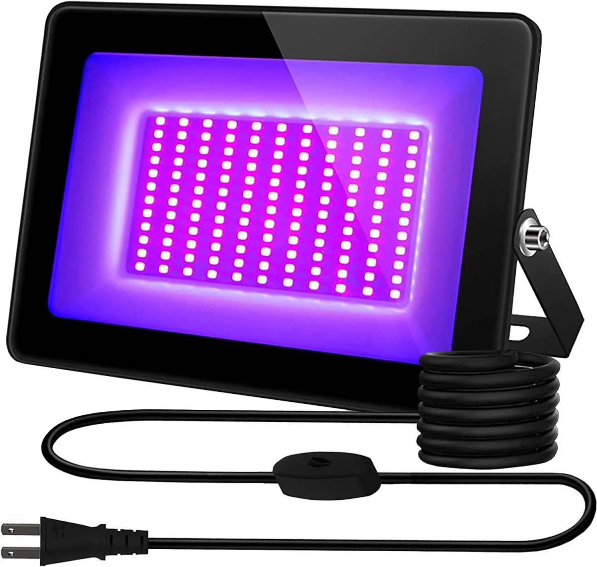 60W YC 紫外線 ブラックライト 投光器 紫外線ライト 防水IP65 395-405nm UVライト レジン用 硬化ライト 屋_画像1