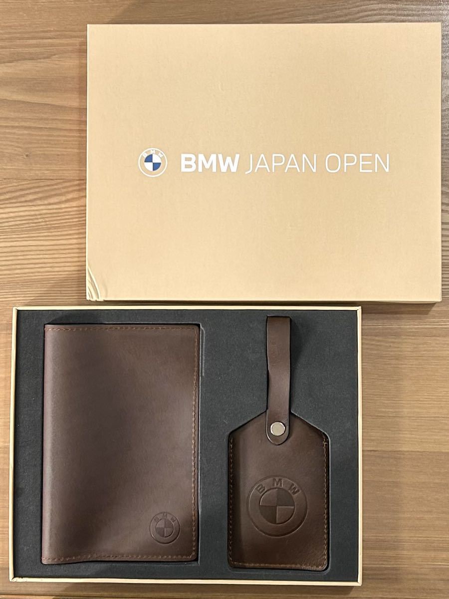 ★BMW JAPAN OPEN スコアカードホルダー・ネームタグ★ WELCOME PACK天然皮革 非売品_画像1