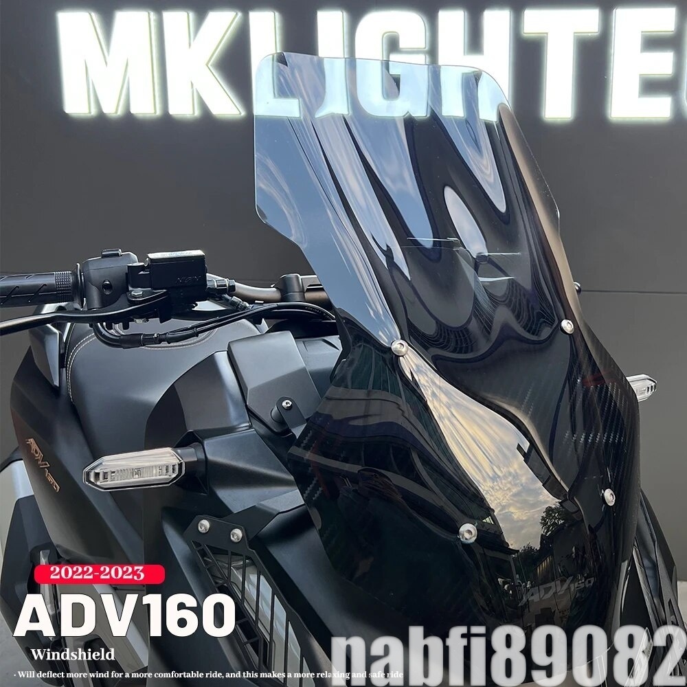 特選☆Mklightech-フロントガラス,フロントガラス,ウィンドウドダ,160,adv,160用のオートバイデフレクター_画像1