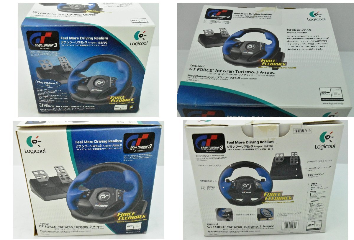 動作品 Logicool ロジクール GT FORCE for Gran Turismo 3 A-spec LPRC-10001 PS2対応 PlayStation2 プレイステ2 グランツーリスモ3_画像10