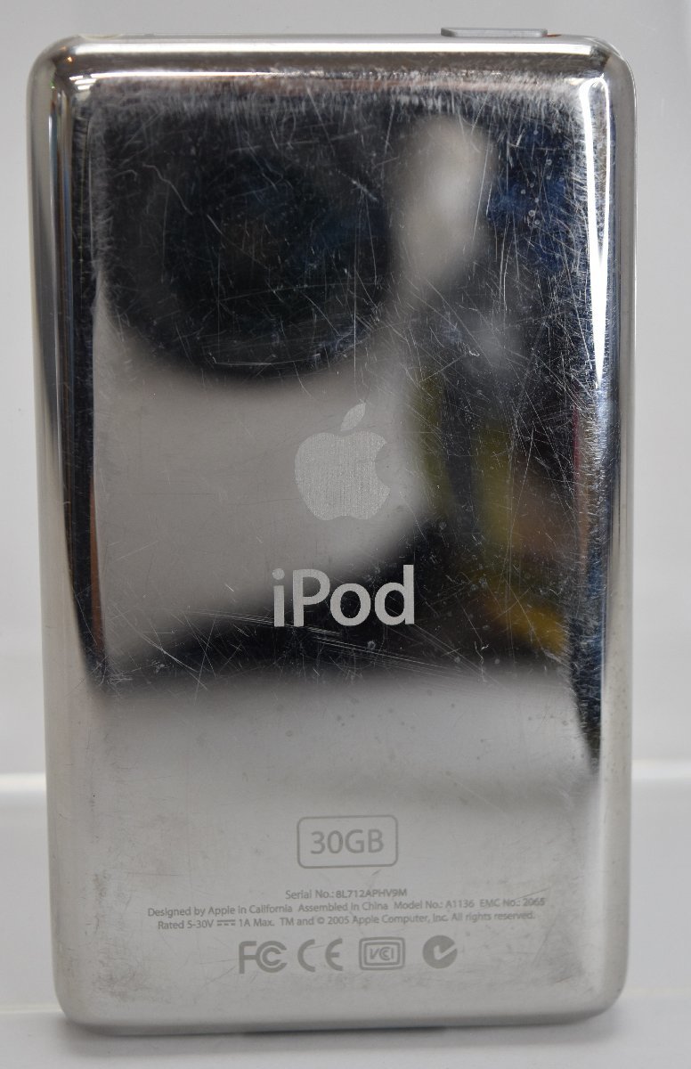 Apple アップル iPod classic A1136 30GB 第5世代 アイポッド クラシック ブラック オーディオプレイヤー ジャンク_画像4