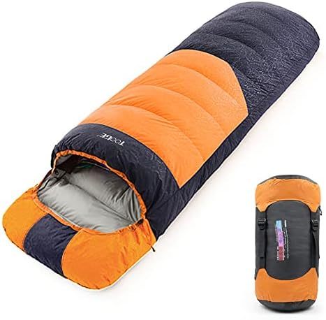 オレンジー左開き 寝袋 冬用 ダウン シュラフ 最低温度-25℃ 二代目 防水保温 2個連結 丸洗い コンパクト 収納袋付き 登