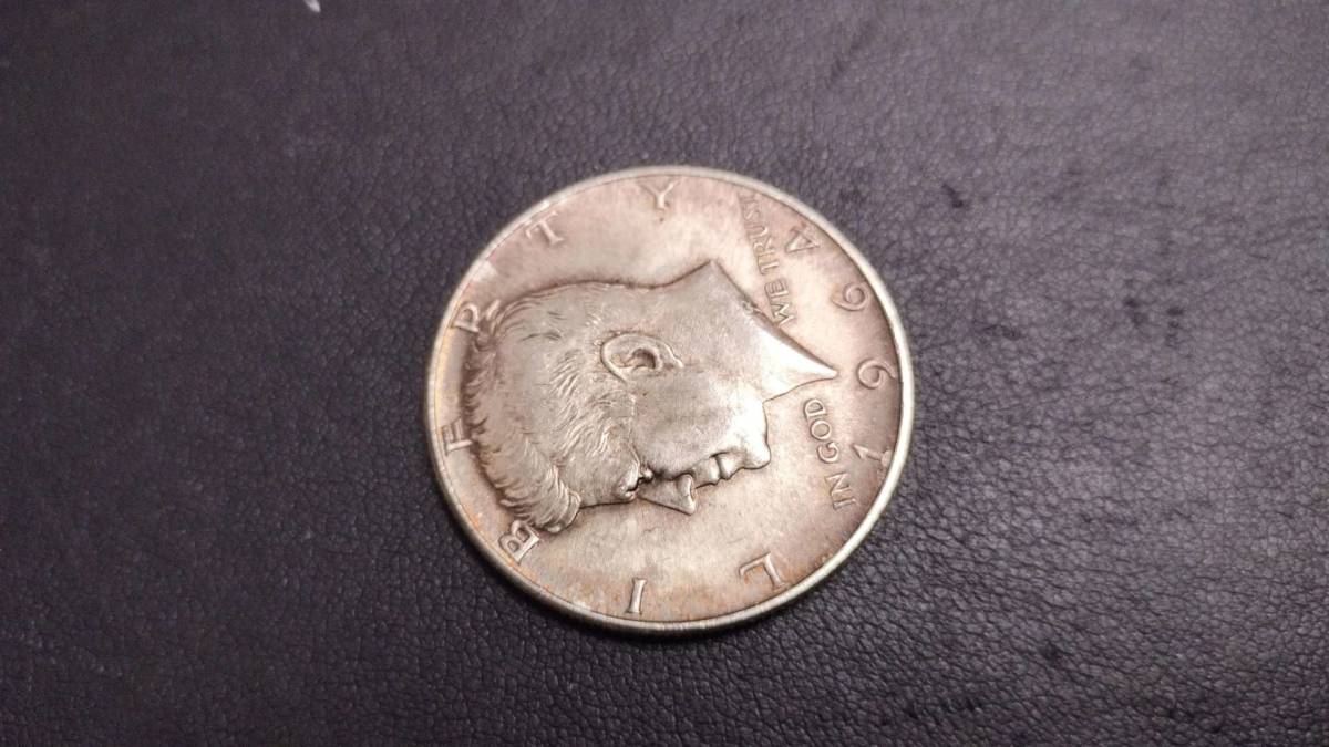 #13977【外国硬貨セット】1968年 メキシコオリンピック 25ペソ硬貨 銀貨 1964年 リバティコイン 2枚おまとめ 外国銭_画像5