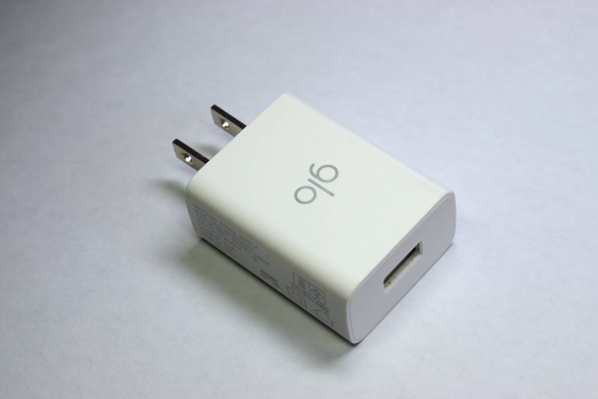 新品スマートフォン用 急速充電器 glo YJO10W ＋充電用平形USBケーブル1m＋変換アダプター（マイクロB⇒タイプC）_画像2