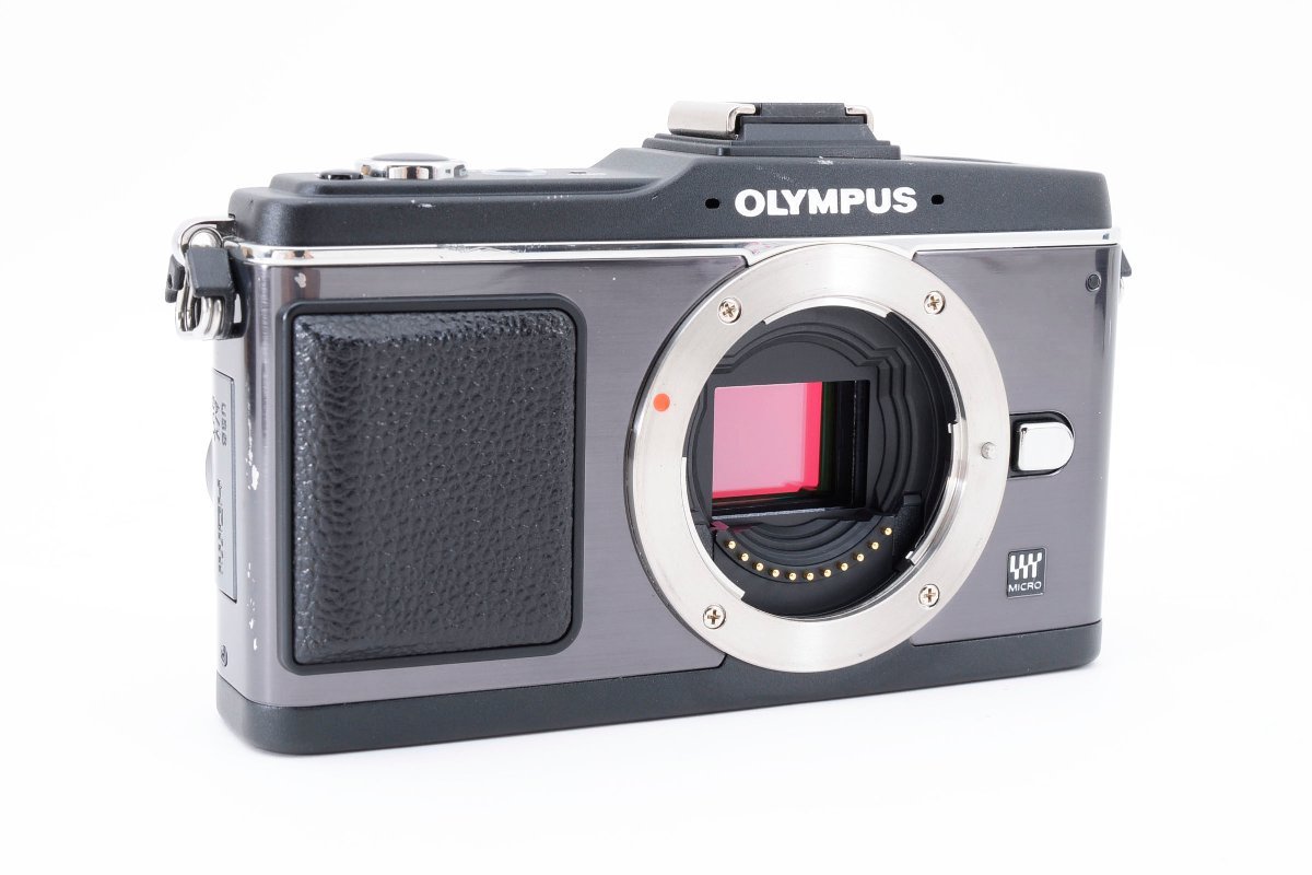 Olympus Pen E-P2 ブラック ボディのみ 12.3MP ミラーレス一眼 [美品] ストラップ CD-R バッテリー 充電器_画像4