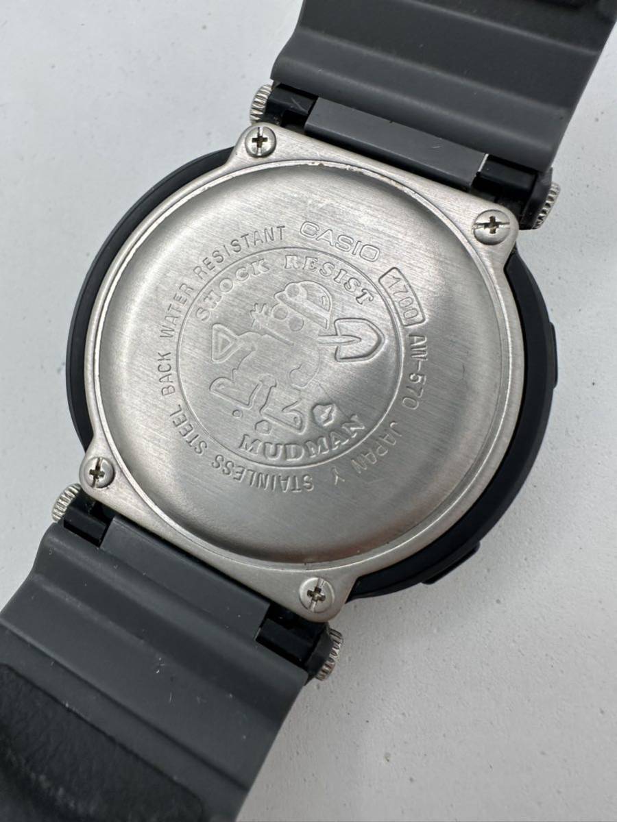 【CASIO】G-SHOCK 腕時計 MUDMAN AW-570 1700 中古品　不動　ジャンク　わけあり　68-6_画像5