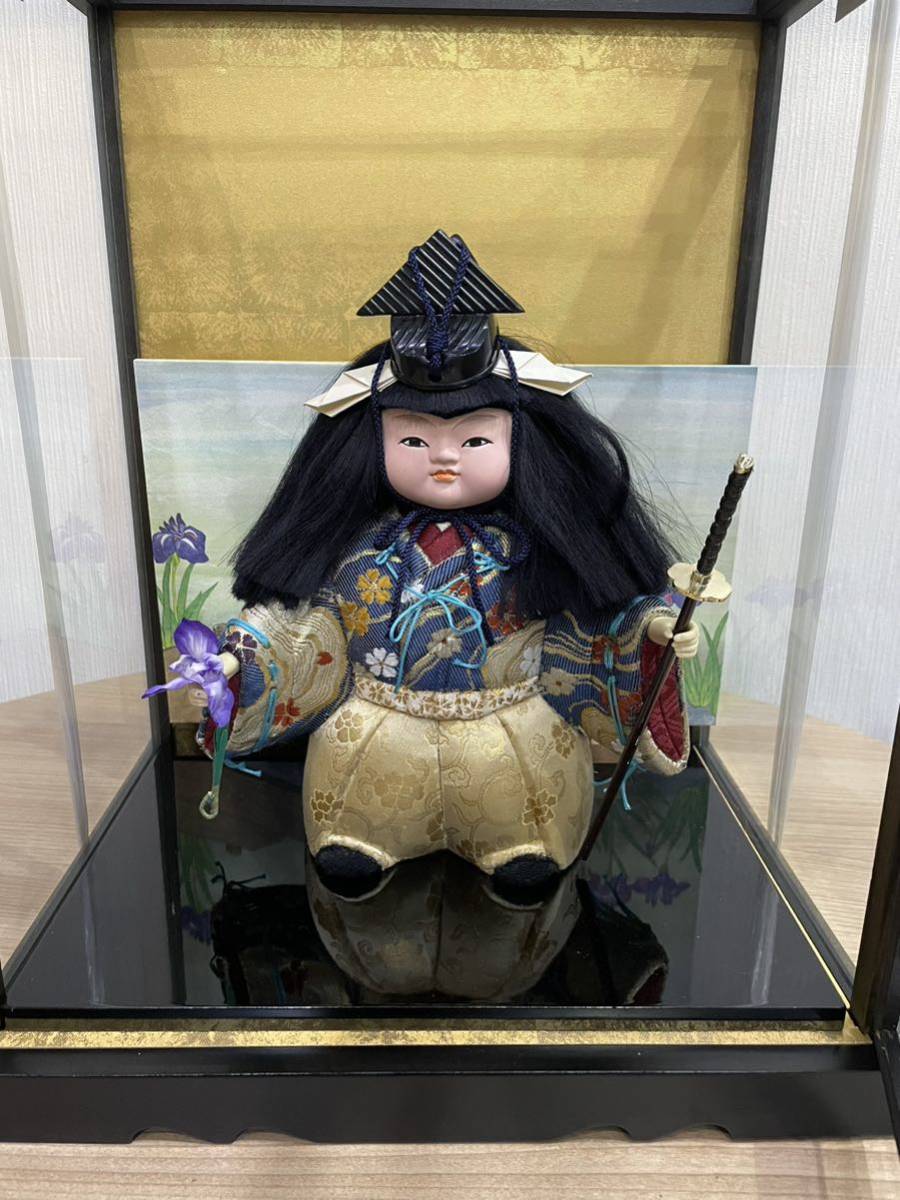 日本人形　五月人形　ガラスケース_画像1