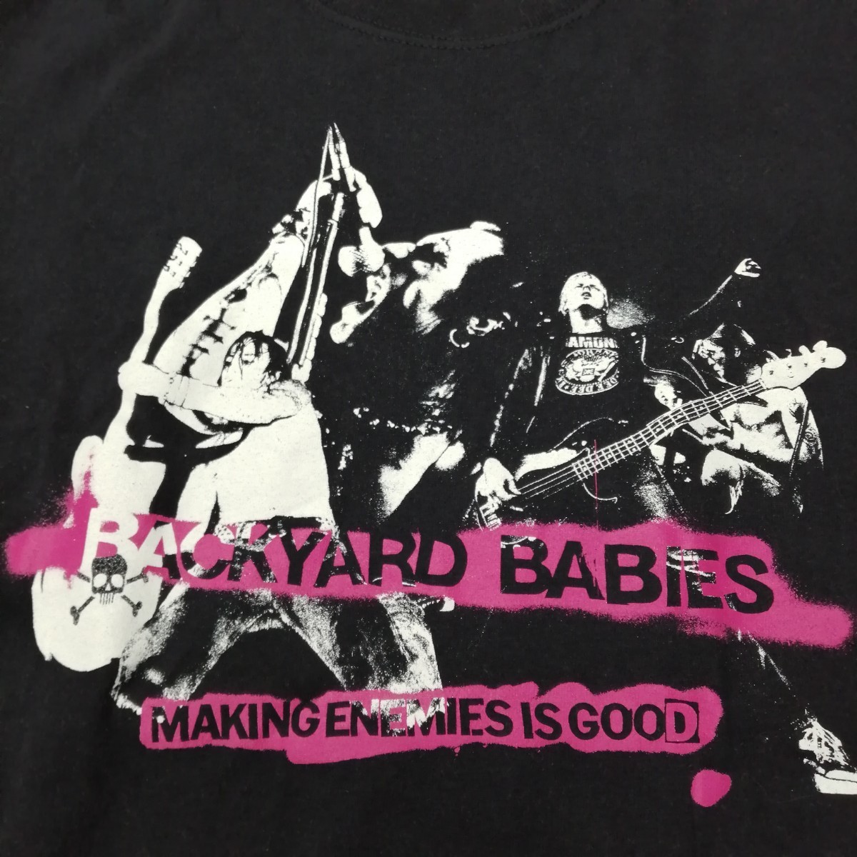 C11 バンドTシャツ バックヤードベイビーズ BACKYARD BABIES making enemies is good japan tour 2001 ヴィンテージの画像3