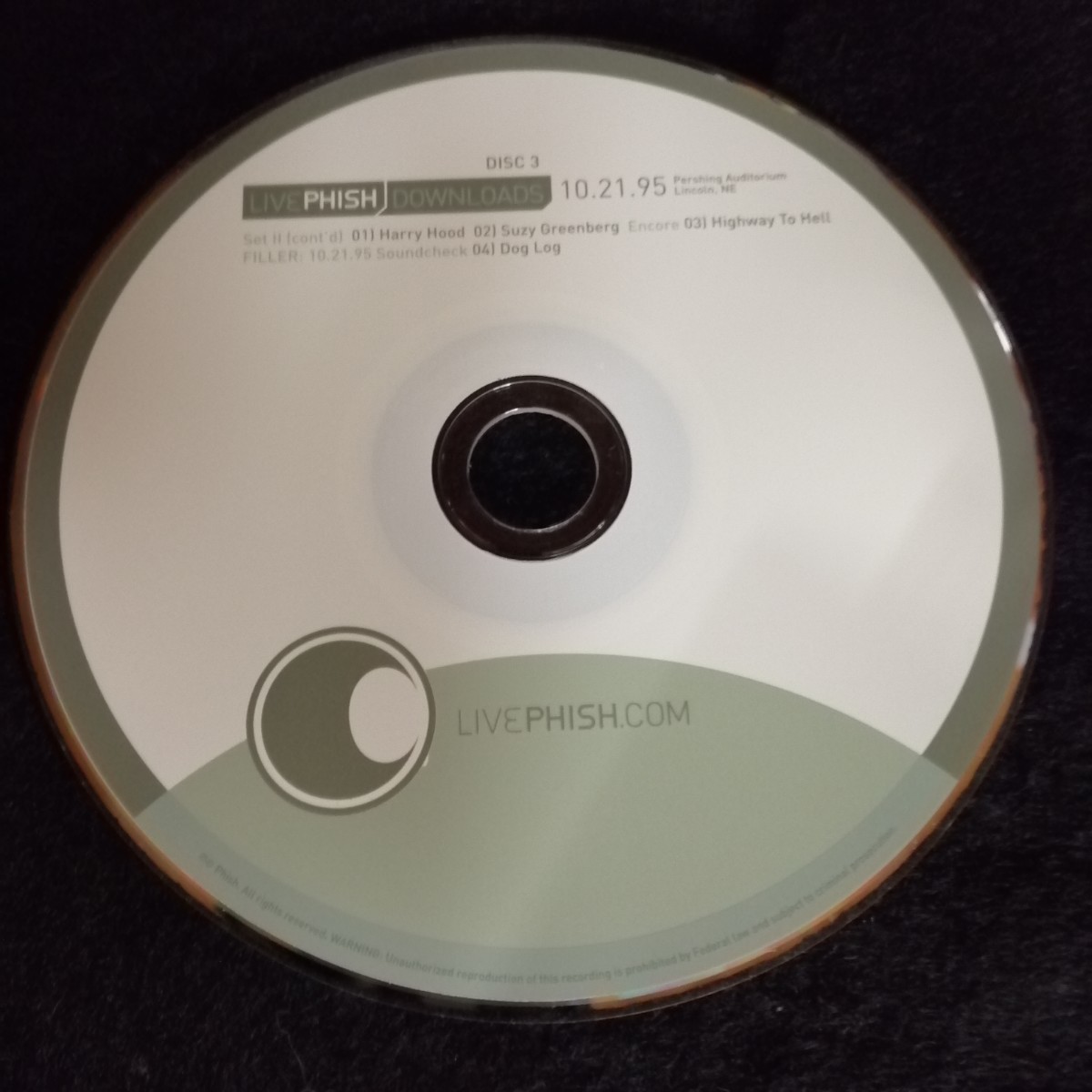 C11 中古CD フィッシュ　Phish Livephish 10.21.95 Pershing Auditorium, Lincoln, NE_画像6