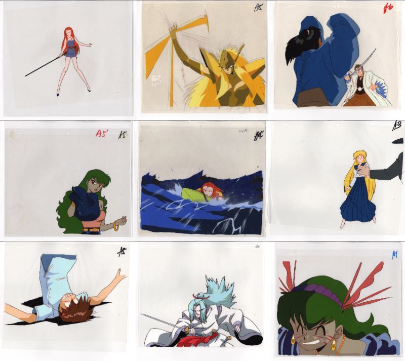 GS美神 ゴーストスイーパー美神 セル画 9枚セット ♯ 原画 GS美神 ゴーストスイーパー美神 セル画 9枚セット ♯ 原画