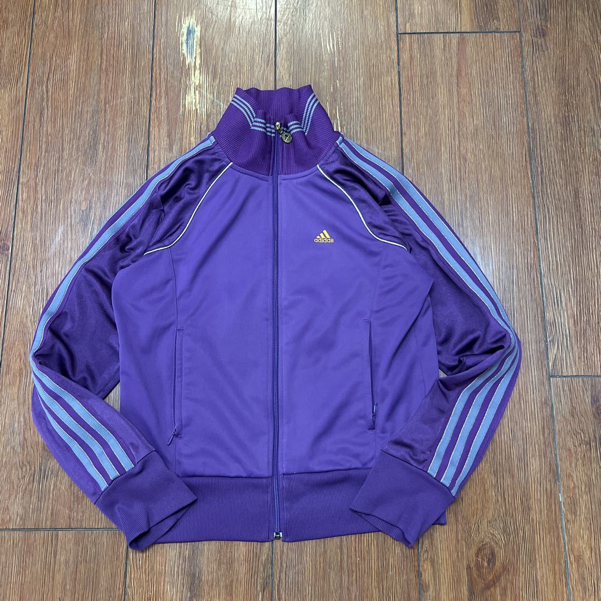 00s adidas アディダス ジャージ ラメ 紫 S レディース トラックジャケット y2k 八h1_画像2