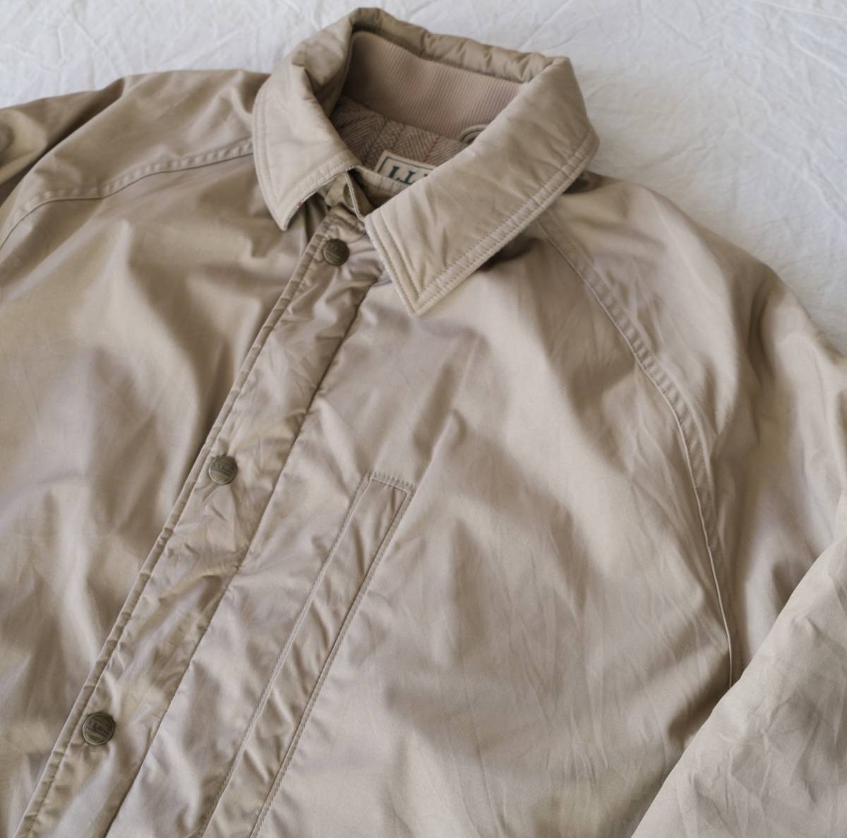 80s USA製【 L.L.BEAN 】エルエルビーン ビンテージ ストームコート Storm Coat / ベージュ系 / M / アメリカ アウトドア old 旧ダグ 古着_画像1