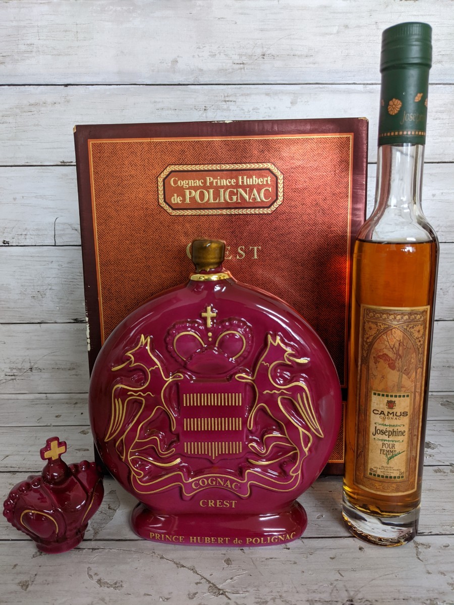 8420★ 古酒 4点 まとめ PRINCE HUBERT DE POLIGNAC CREST DECANTER プリンス ユベール ポリニャック クレスト CAM8US カミュ 未開栓_画像2