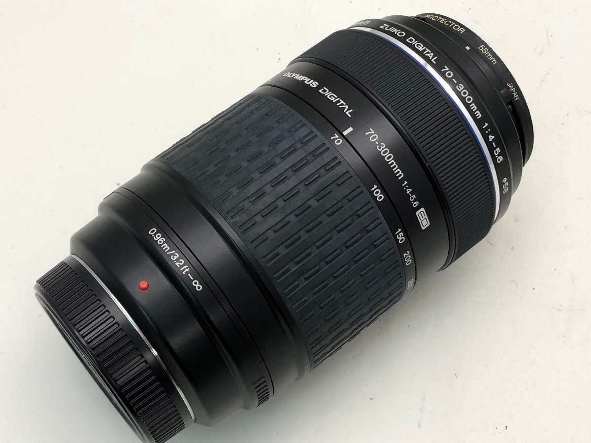 OLYMPUS DIGITAL 70‐300ｍｍ 1:4-5.6 ED 一眼レフカメラ用レンズ レンズフード付き ジャンク 中古【UW110215】_画像3