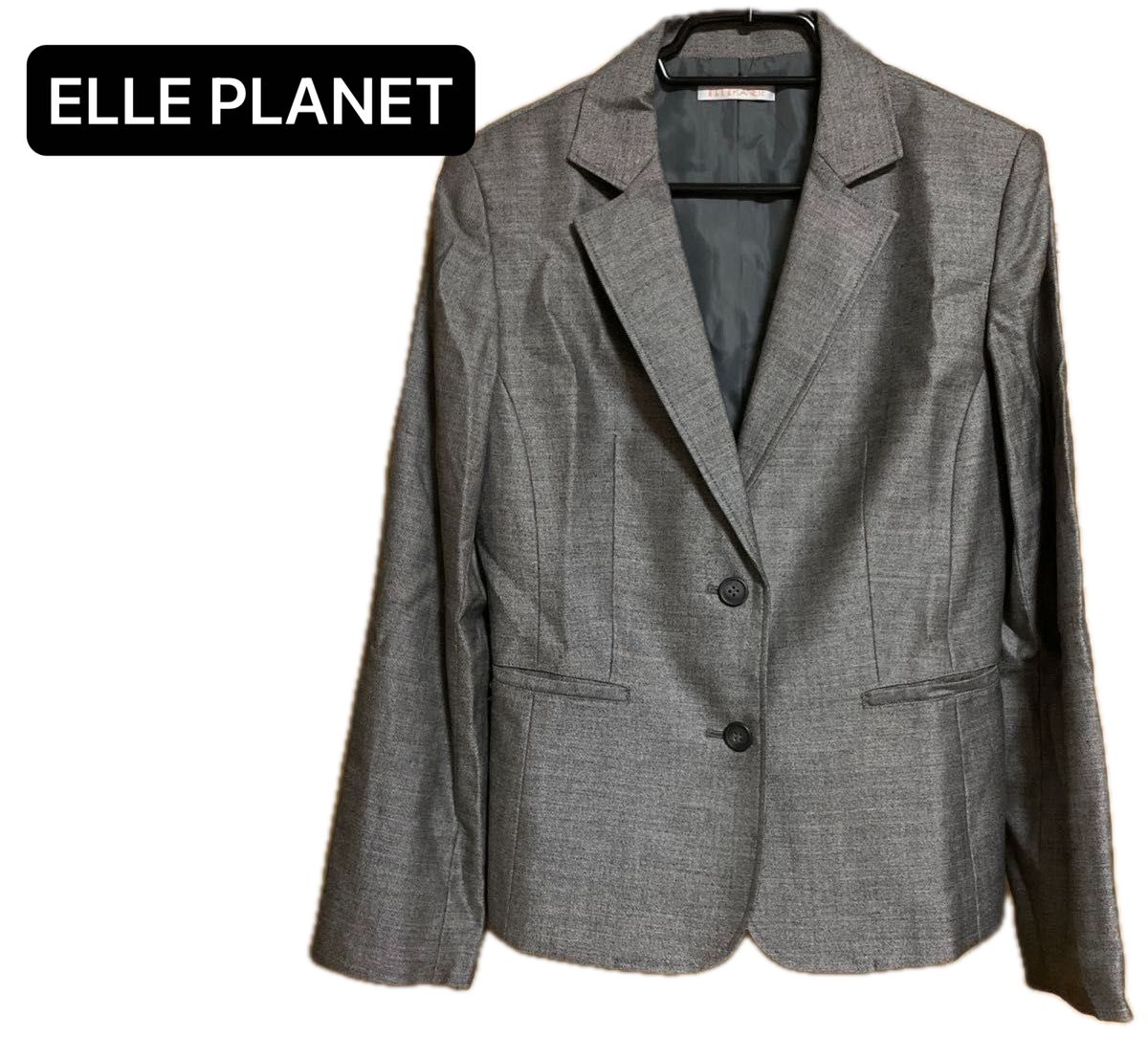 ELLE PLANET スーツ　ジャケット　レディース　アウター　通勤　オフィス　毛　シルク