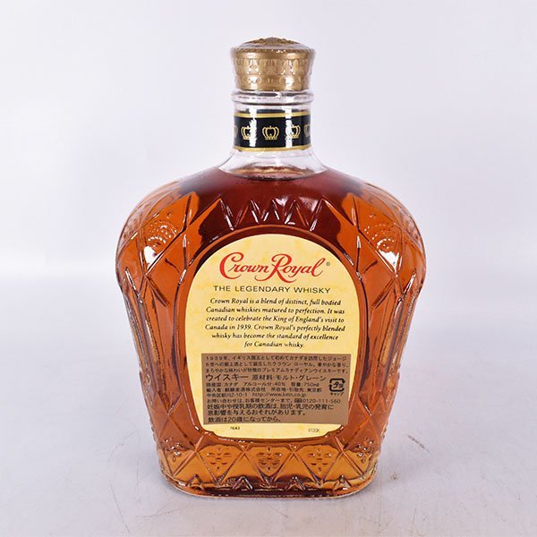 1円～★クラウン ローヤル ＊巾着袋付 750ml 40% カナディアン ロイヤル CROWN ROYAL K190162_画像6