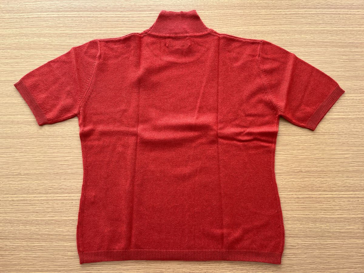 新品　シルク カシミヤトップス 半袖セーター (Lサイズ)