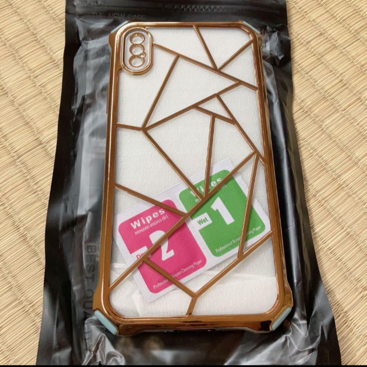 新品　アイフォン　iPhone X XS カバー　ケース　韓国 スマホカバー　ブルー　水色　韓国