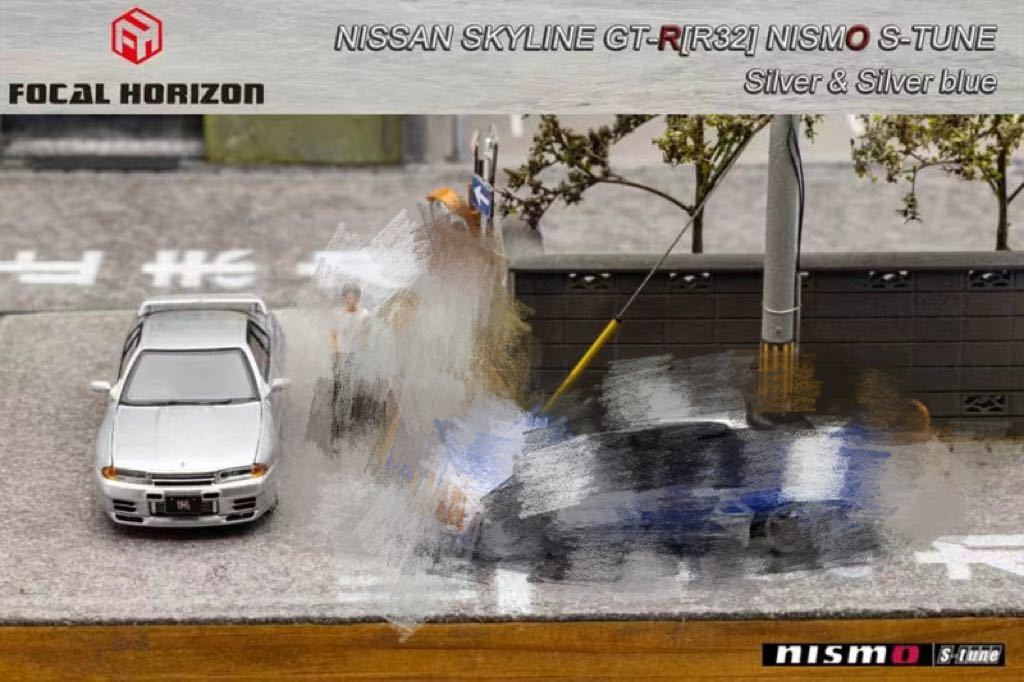 1/64 Focal Horizon NISSAN Skyline GT-R R32 Nismo s-tune 日産　スカイライン　ニスモ　メタリックシルバー_画像6