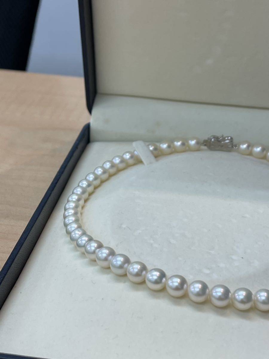 TASAKI（田崎真珠) 箱付き《淡水パール ネックレス》fresh water pearl necklace 7.5-8.0mm珠 35.3g 40cm 保証書付_画像3