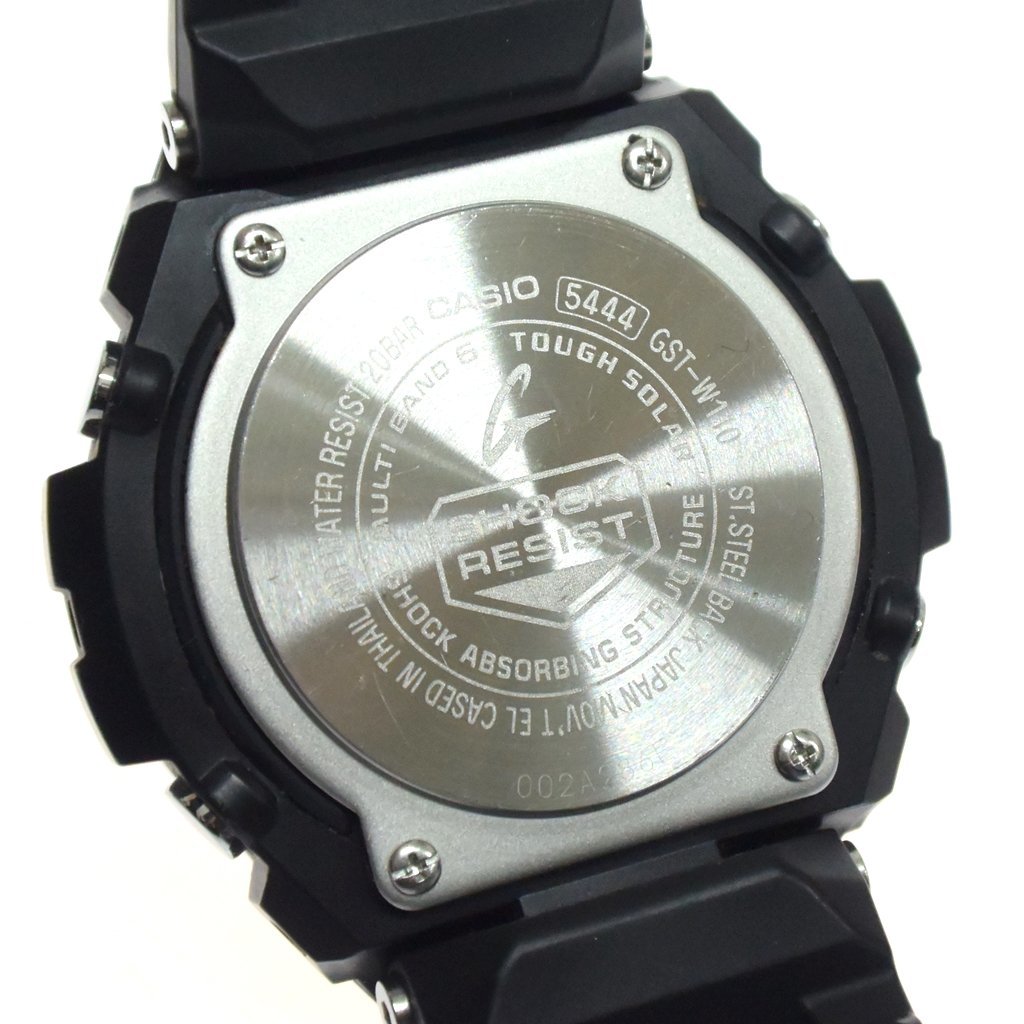 CASIO G-SHOCK カシオ G-STEEL GST-W110 腕時計 ジーショック アナデジ 電波ソーラー 樹脂ベルト SS 黒文字盤 シルバー タフソーラー_カシオ G-STEEL GST-W110 腕時計