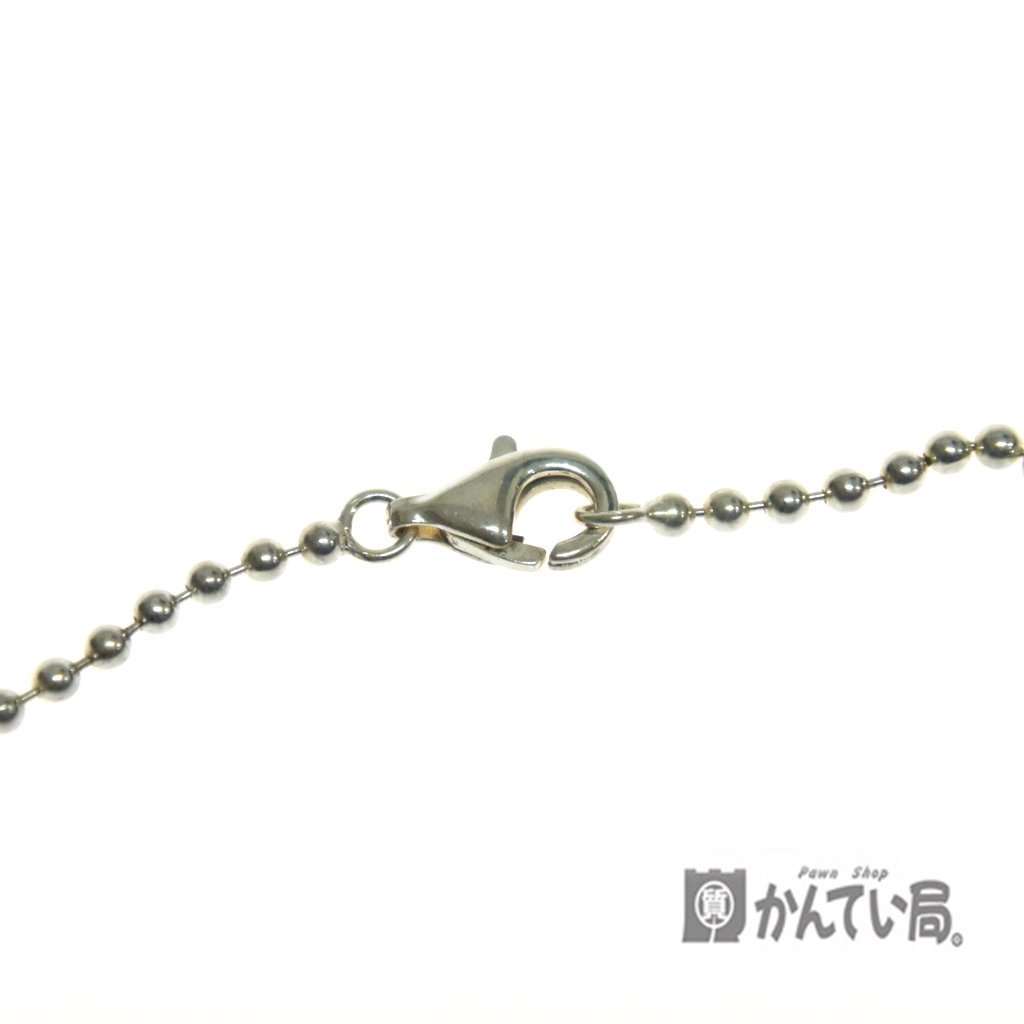 美品 TIFFANY&Co. ティファニー ローマンクロス ボールチェーン ネックレス シルバー 925 洗浄 消毒済み 箱 布袋付き ペンダント_ティファニー ローマンクロス ネックレス