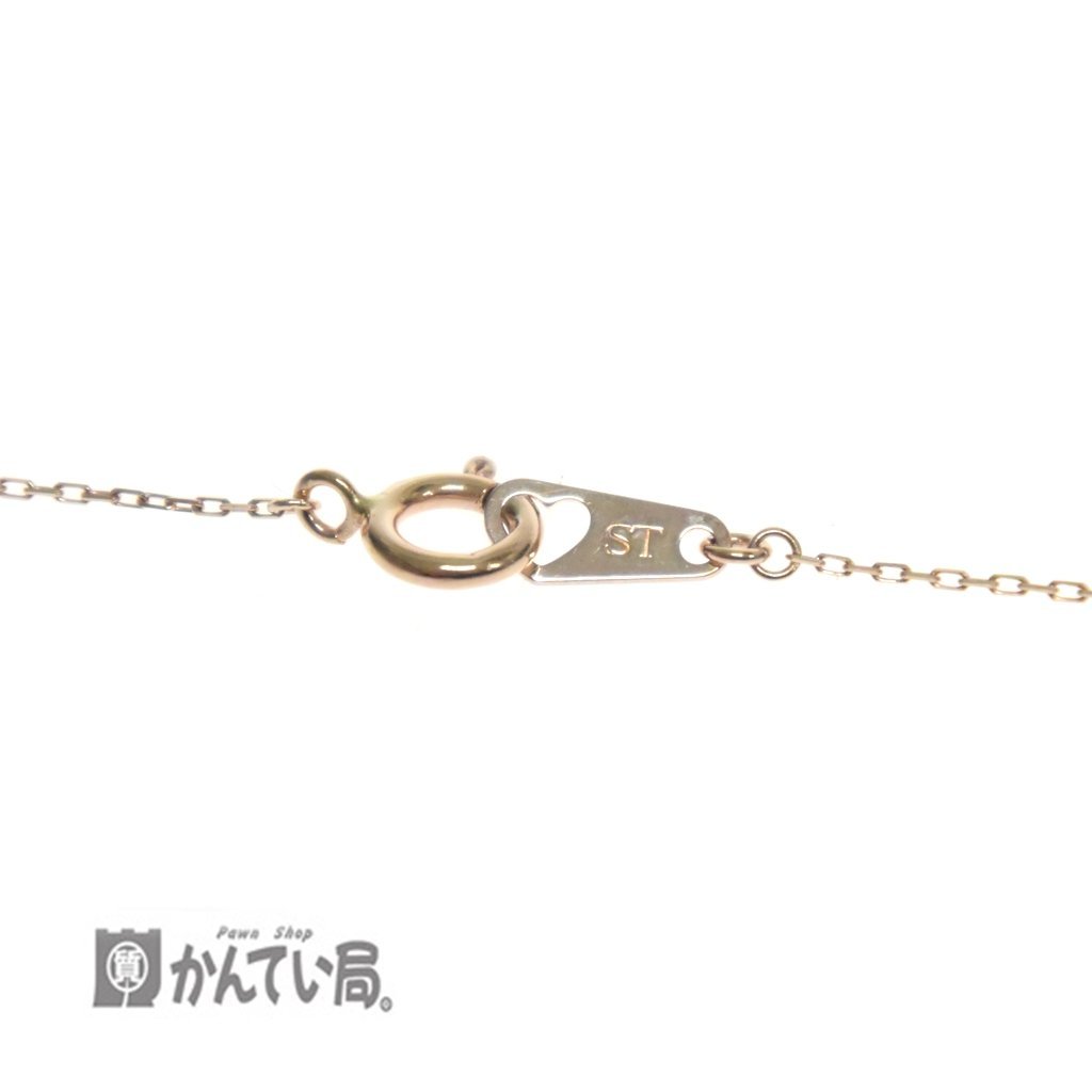 美品 Samantha Tiara サマンサ ティアラ K10 ネックレス フルーレット フラワー ローズクオーツ ホワイトトパーズ ピンクサファイア 箱付き_サマンサ ティアラ K10 ネックレス