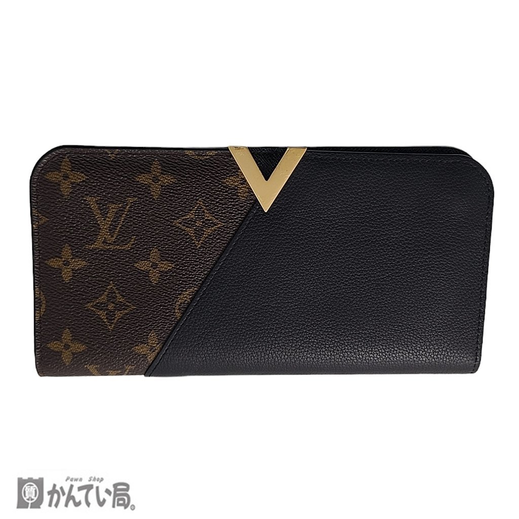 LOUIS VUITTON ルイヴィトン M56175 ポルトフォイユ・キモノ 二つ折り財布 ファスナー開閉小銭入れ 札入れ カード入れ×12