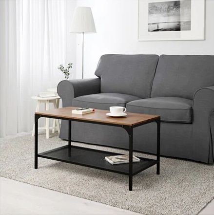 ☆ IKEA イケア ☆ FJALLBO フィエルボ コーヒーテーブル, ブラック ＜90x46 cm＞2ｈ