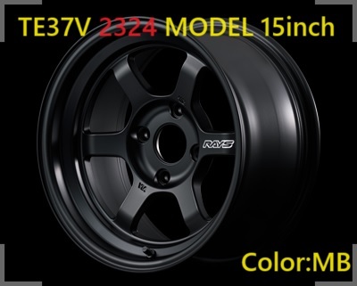 【納期要確認】TE37V 2324 MODEL SIZE:8J-15 +25(S) PCD:100-4H Color:MB ホイール2本セットの画像1