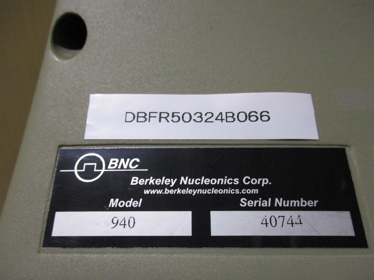 中古 BNC 放射線測定器Berkeley Nucleonics Nucleonics Corp/940/Y線/X線_画像7