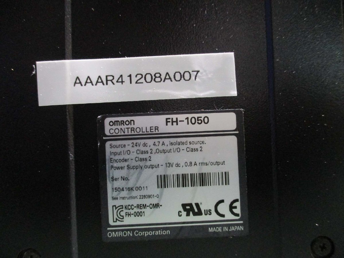 中古 OMRON 画像処理システムFH-1050 FZ-S 小型白黒デジタルCCD カメラ*2 モニター付けない 通電OK(AAAR41208A007)_画像5