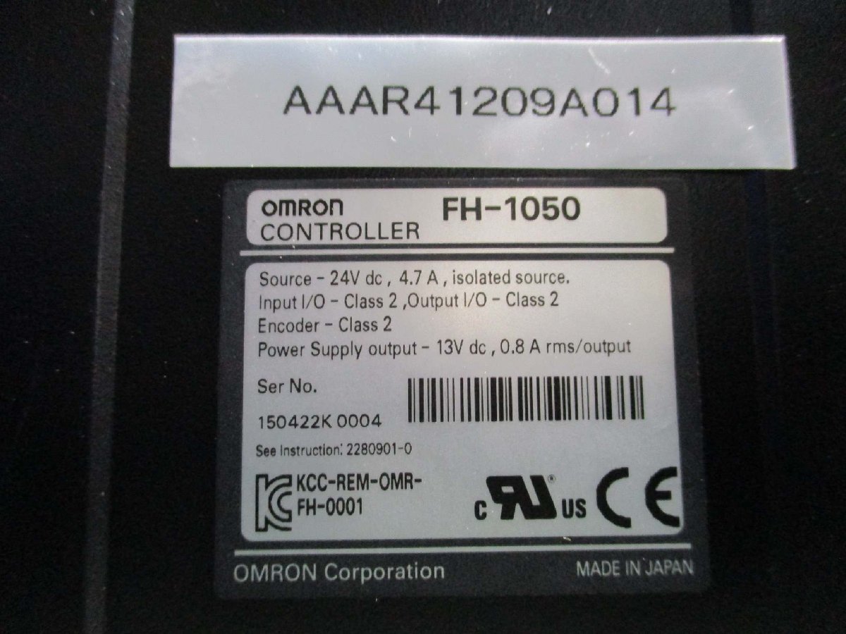 中古 OMRON 画像処理システム FH-1050 FZ-S 小型白黒デジタルCCD カメラ*2 モニター付けない 通電OK(AAAR41209A014)_画像4