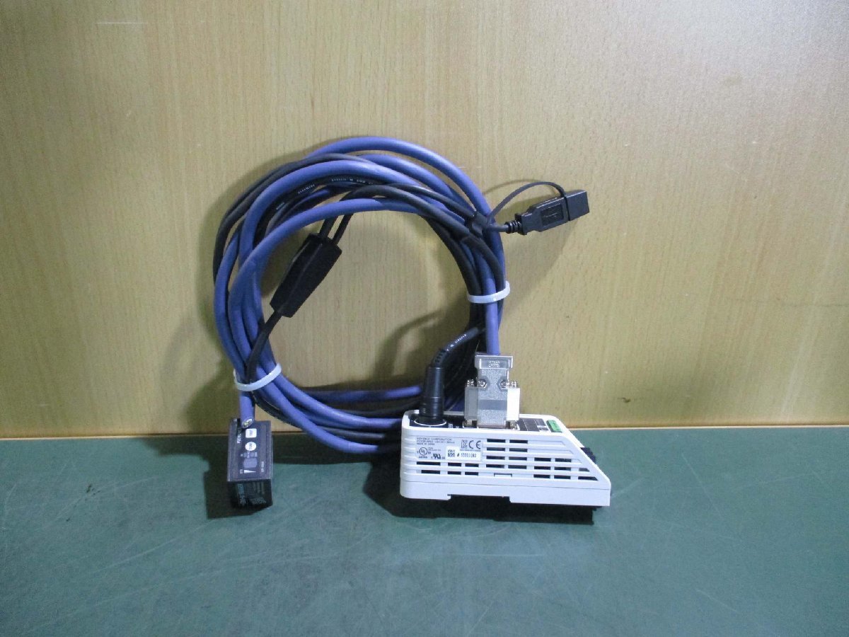 中古 Keyence N-R2 RS-232C Code Reader Interface Communication Unit 24VDC/ SR-600超小型2次元コードリーダ(AAQR50703C091)_画像1