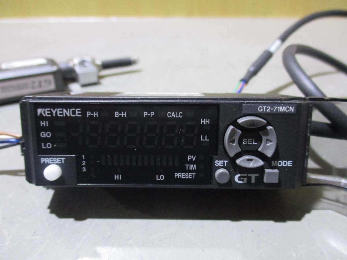 中古 KEYENCE GT2-71MCN/GT2-H12K 高精度接触式デジタルセンサ-セット(AASR50114D105)_画像5