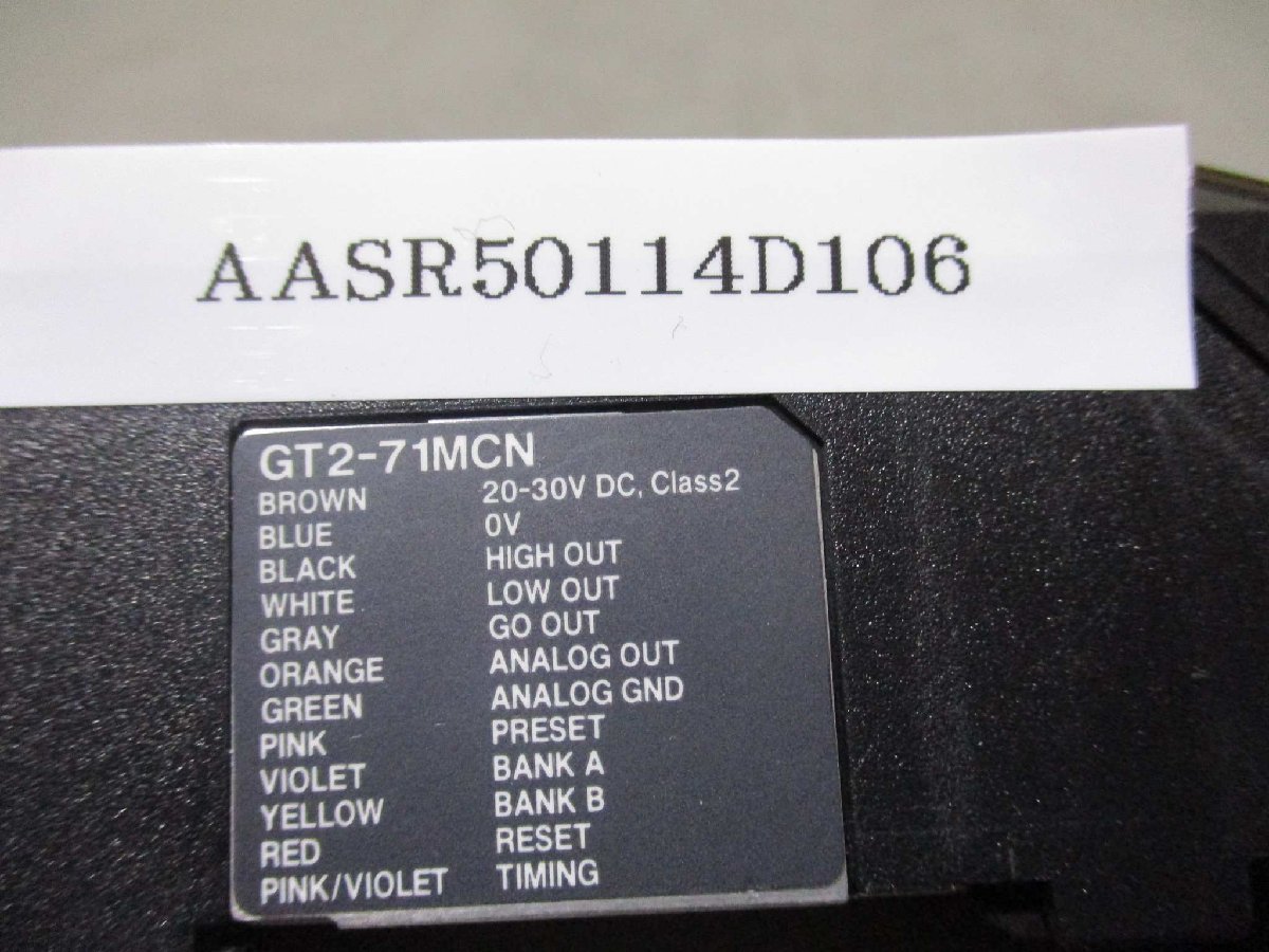 中古 KEYENCE GT2-71MCN/GT2-H12K 高精度接触式デジタルセンサ-セット(AASR50114D106)_画像2