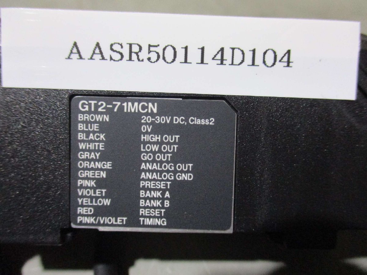 中古 KEYENCE GT2-71MCN/GT2-H12K 高精度接触式デジタルセンサ-セット(AASR50114D104)_画像2