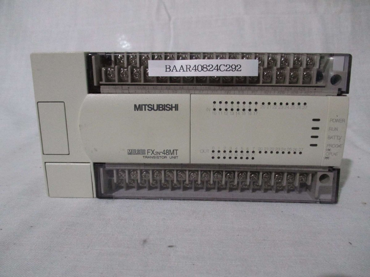 中古MITSUBISHI 電機 シーケンサ FX2N-48MT 基本ユニット(BAAR40824C292)