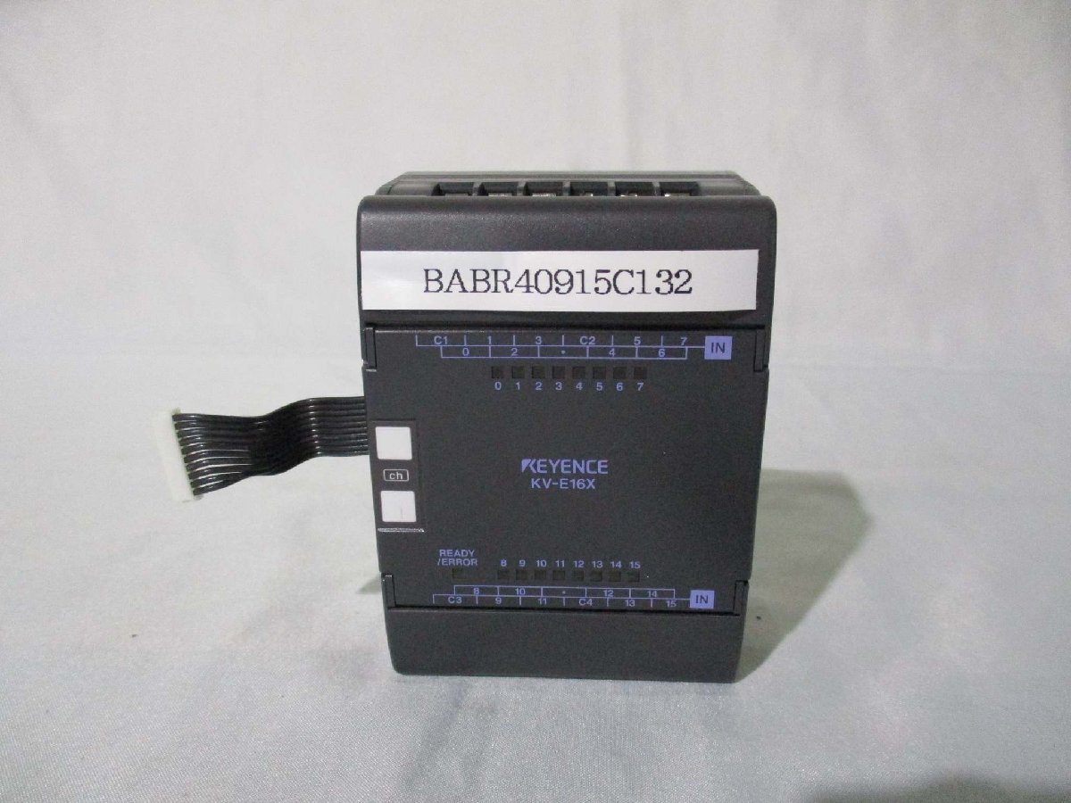 中古 KEYENCE 表示機能内蔵PLC KV-E16X(BABR40915C132)_画像1