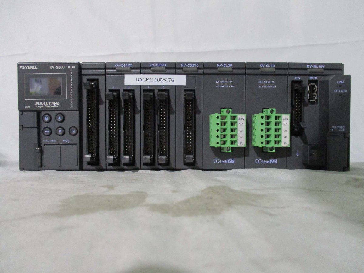 中古 KEYENCE KV-3000/KV-C64XC/KV-C64TC/KV-C32TC/KV-CL20*2/KV-ML16V(BACR41105B174)