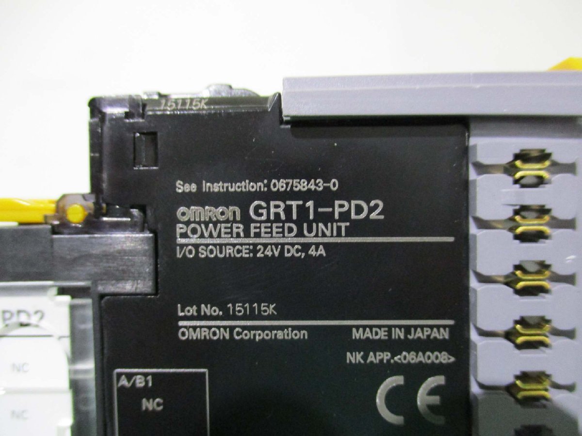 中古 OMRON POWER FEED UNIT GRT1-PD2(BAAR41124A072)_画像2