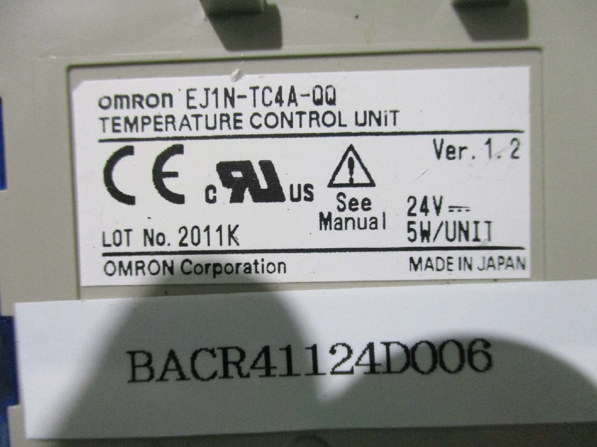 中古 OMRON EJ1N-TC4A-QQ 温度調節計 基本ユニット(BACR41124D006)_画像2