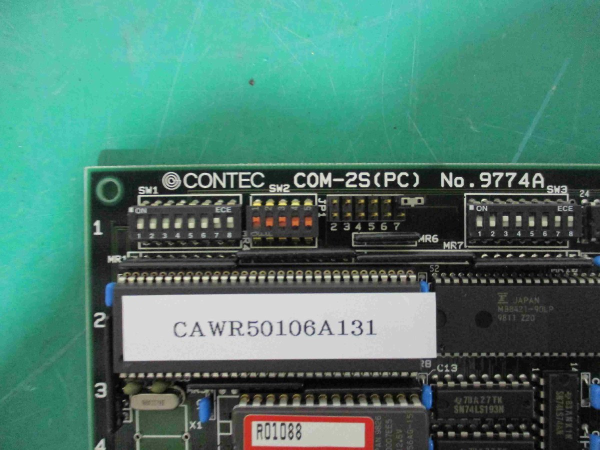 中古 CONTEC COM-2S(PC) High speed intelligent type serial I/O board(CAWR50106A131)_画像2